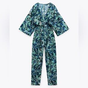 Floral Blue Jumpsuit